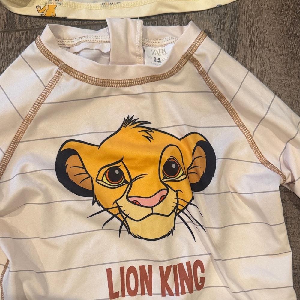 Boys Lion King Kids Swim Set - White and Yellow - Picture 2 of 7